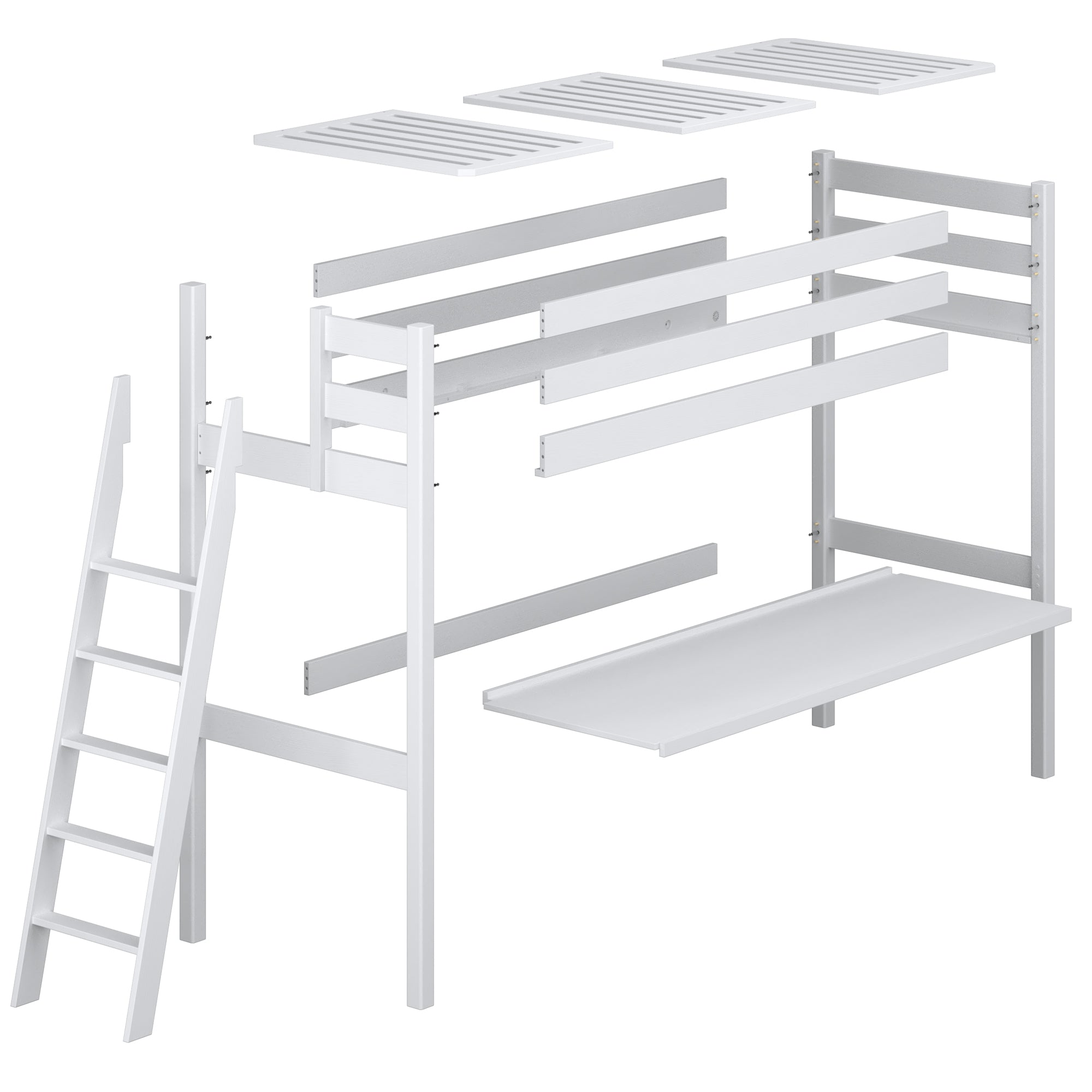 Nizio pine slatted base for loft bed – compatible with every model