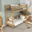 Oak Bunk Bed Natural Oak – Two Sleeping Areas in One, Safe Construction