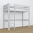 Loft bed grey wooden – dimensions and diagram, Nizio
