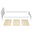 Single oak bed natural oak – rear headboard, solid construction