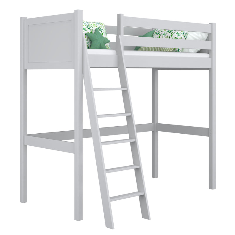 Grey Wooden Loft Bed – Children’s Room, Solid Wood, Scandi Style