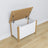Chest white with oak – hinges and fittings, wooden, close-up, Nizio