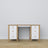 Desk with 6 drawers wooden white with oak – office and youth room, scandi