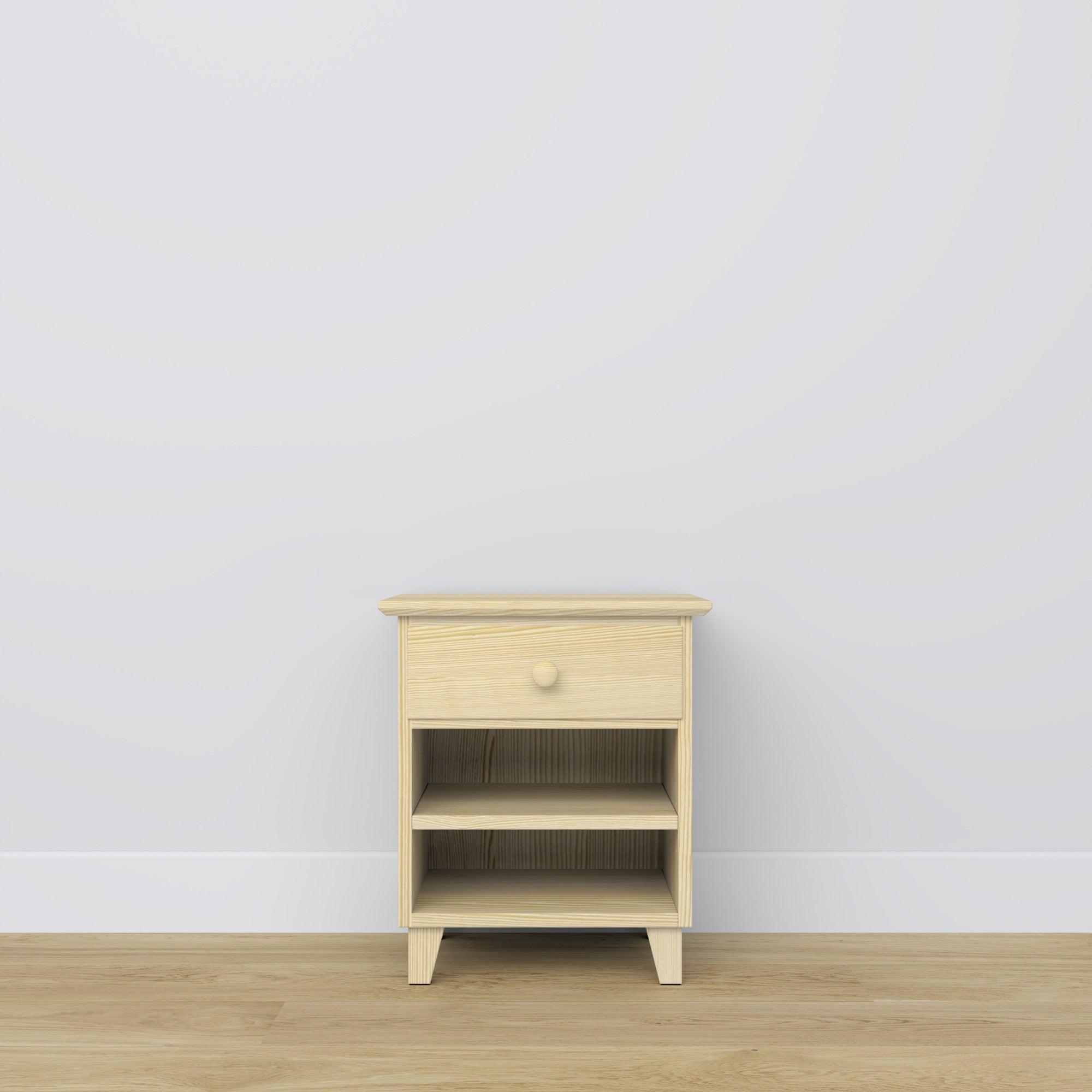Bedside table with drawer N02 pine clear pine – bedroom, Scandinavian style