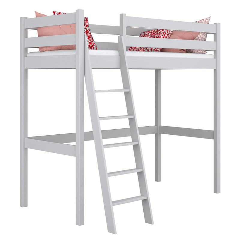 Grey Wooden Loft Bed – Children’s Room, Solid Wood, Scandi Style