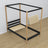 Black-oak canopy bed with drawer made of wood – dimensions, Nizio