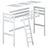 White and Oak Wooden Loft Bed – Children’s Room Proportions, Nizio