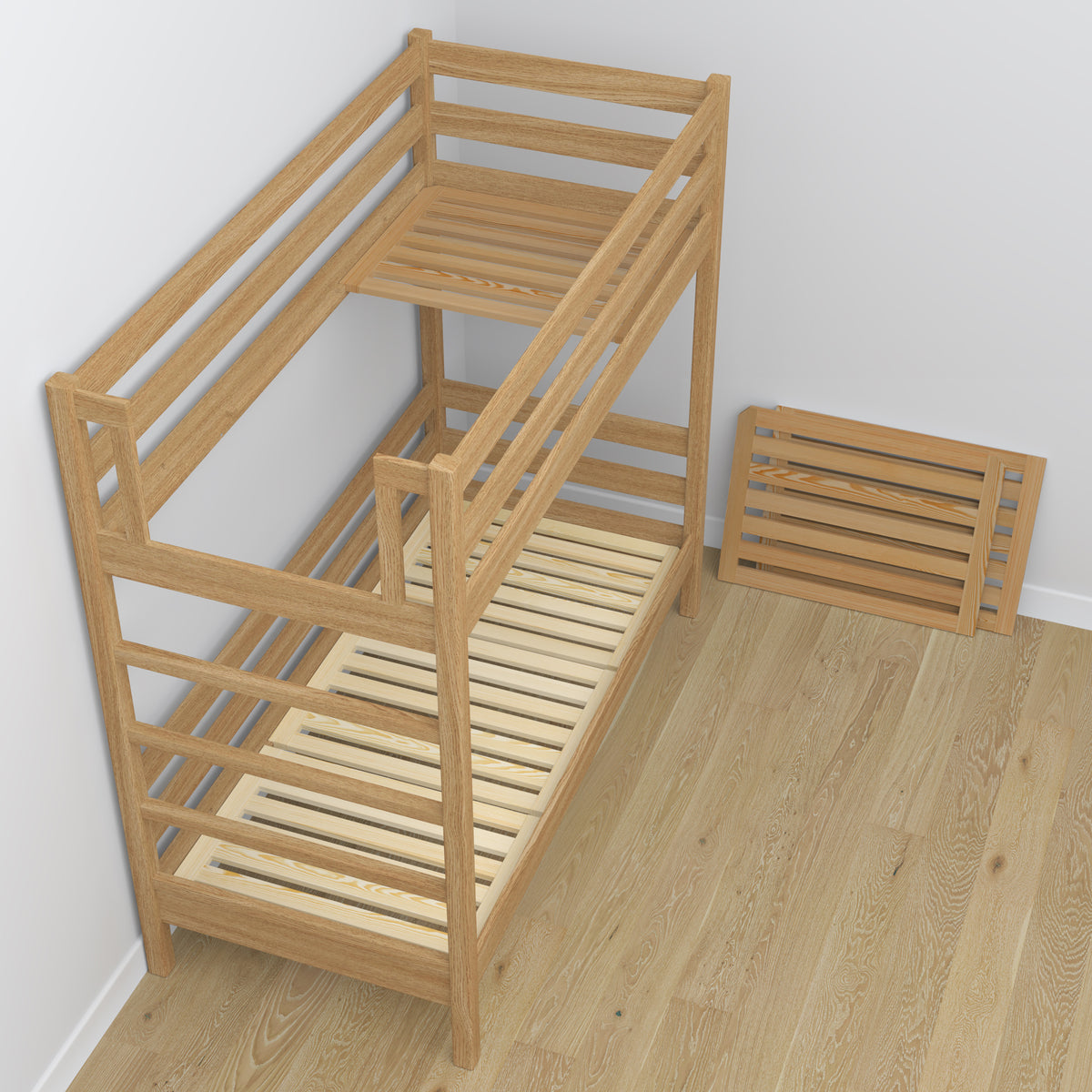 Natural Oak Oak Bunk Bed – Dimensions and Diagram, Nizio