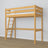 Loft bed natural pine in children’s room – scandi arrangement, wooden