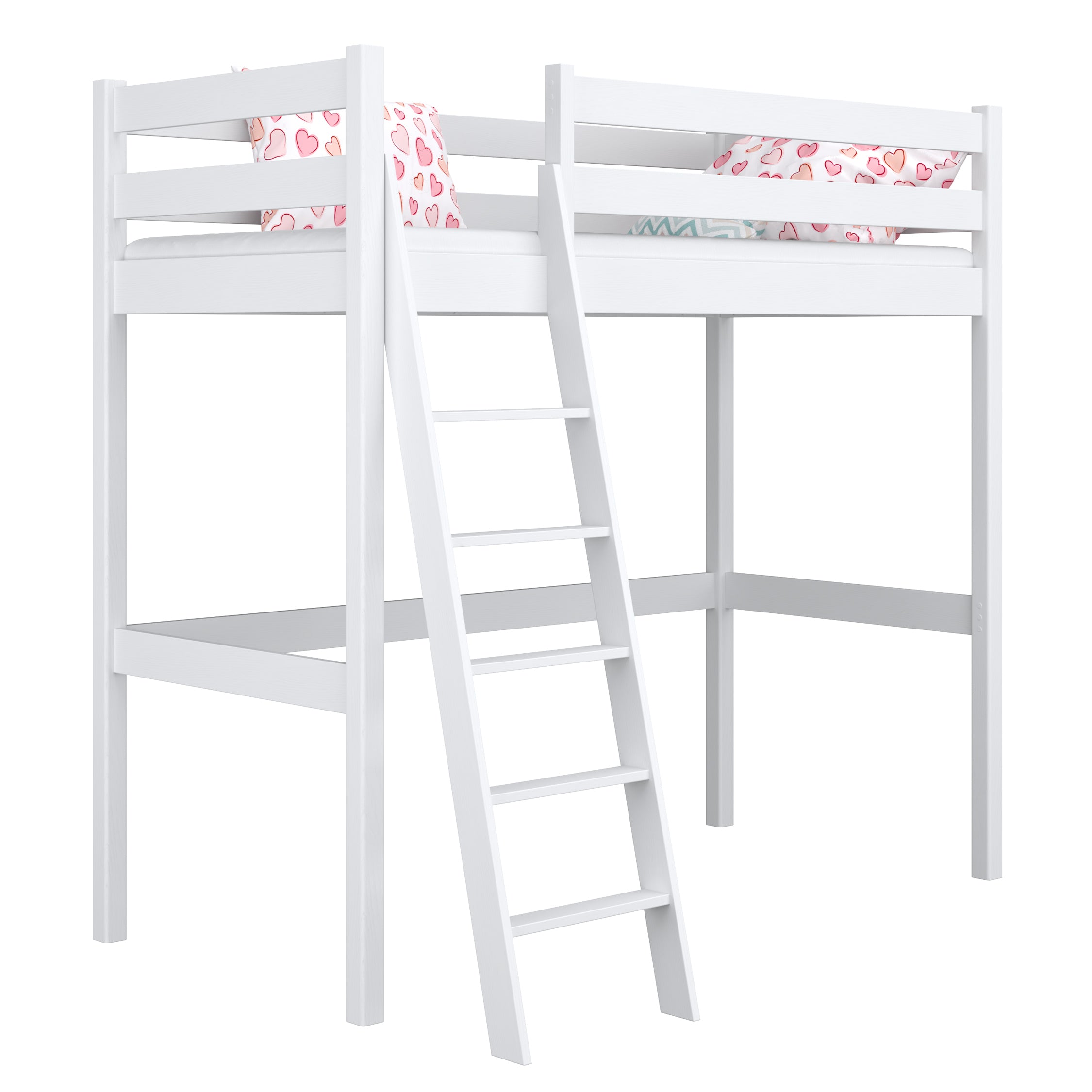 N03 Wooden Loft Bed in Custom RAL/NCS Color – Solid Wood, Nizio