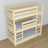 Triple bunk bed clear pine in children’s room – scandi arrangement, Nizio