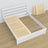 Double bed white made of wood – dimensions and diagram, Nizio Home