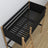 Loft bed black/oak in children’s room – scandi arrangement, wooden