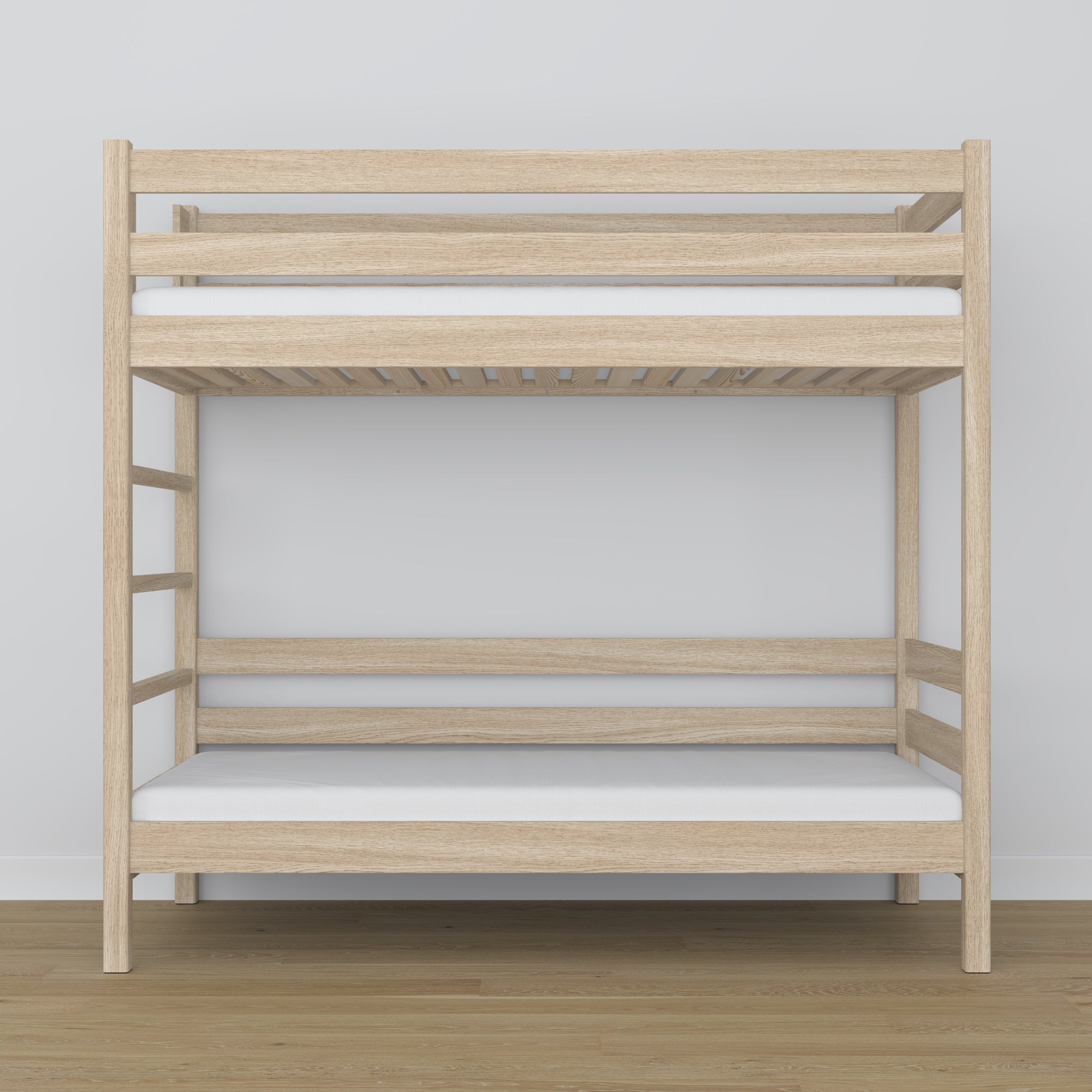 Oak Bunk Bed Bleached Oak – Close-up of Joints and Wood Details