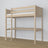Oak Loft Bed with Desk Bleached Oak – Ladder and Safety Rail