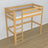 Loft bed natural pine wooden – top view of the sleeping area