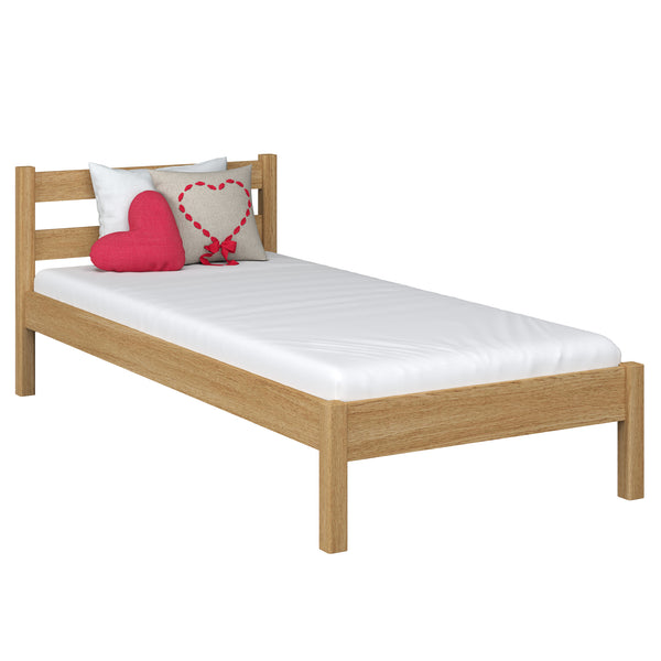 Natural Oak Bed – Oak Headboard, Wood Quality Close-up, Nizio