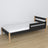 Wooden safety rail black in children’s bed – scandi arrangement