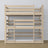 Triple bunk bed bleached oak – ladder and safety rails, wooden