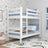 Bunk bed N01 white – upper and lower sleeping area