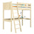 Clear Pine Wooden Loft Bed with Desk – Children’s Room, Scandi Nizio