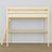 Loft bed clear pine with desk – study space under the sleeping area, wooden
