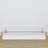 Low Bed White and Oak – Wooden Legs and Base, Close-up