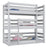 Triple bunk bed wooden grey – three sleeping places, scandi children’s room