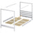 Wooden grey canopy bed – wood details, premium quality, Nizio