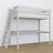 Grey Wooden Loft Bed with Desk – Ladder and Safety Rail
