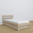 Oak bed with mattress drawer bleached oak – child’s room arrangement