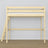 Loft bed clear pine – wooden ladder and safety rail, Nizio Home
