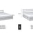 Wooden double bed grey – joint and drawer details, Nizio
