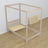 Bleached oak canopy bed with drawer made of oak – dimensions, Nizio