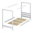 Oak canopy bed natural oak – angled view, craftsmanship quality