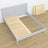 Wooden double bed grey – dimensions and diagram, Nizio Home
