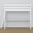 White Wooden Loft Bed with Desk – Ladder and Joint Details