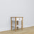 Bedside table N01 white with oak made of wood – side view, Nizio Home