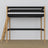 Black and Oak Wooden Loft Bed – Slatted Frame, Side View