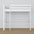 White Wooden Loft Bed – Ladder and Joint Details, Nizio Home