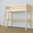 Clear Pine Wooden Loft Bed with Desk – Ladder and Safety Rail