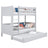 Grey Wooden Bunk Bed – Ladder, Rails, Drawer for Extra Mattress