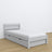 Wooden bed with drawer grey – child’s room, scandi arrangement