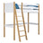 White and Oak Wooden Loft Bed – Children’s Room, Solid Wood, Scandi Style