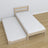 Bed with mattress drawer bleached oak made of oak – dimensions, Nizio