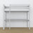 Loft bed grey with desk – study space under the sleeping area, wooden