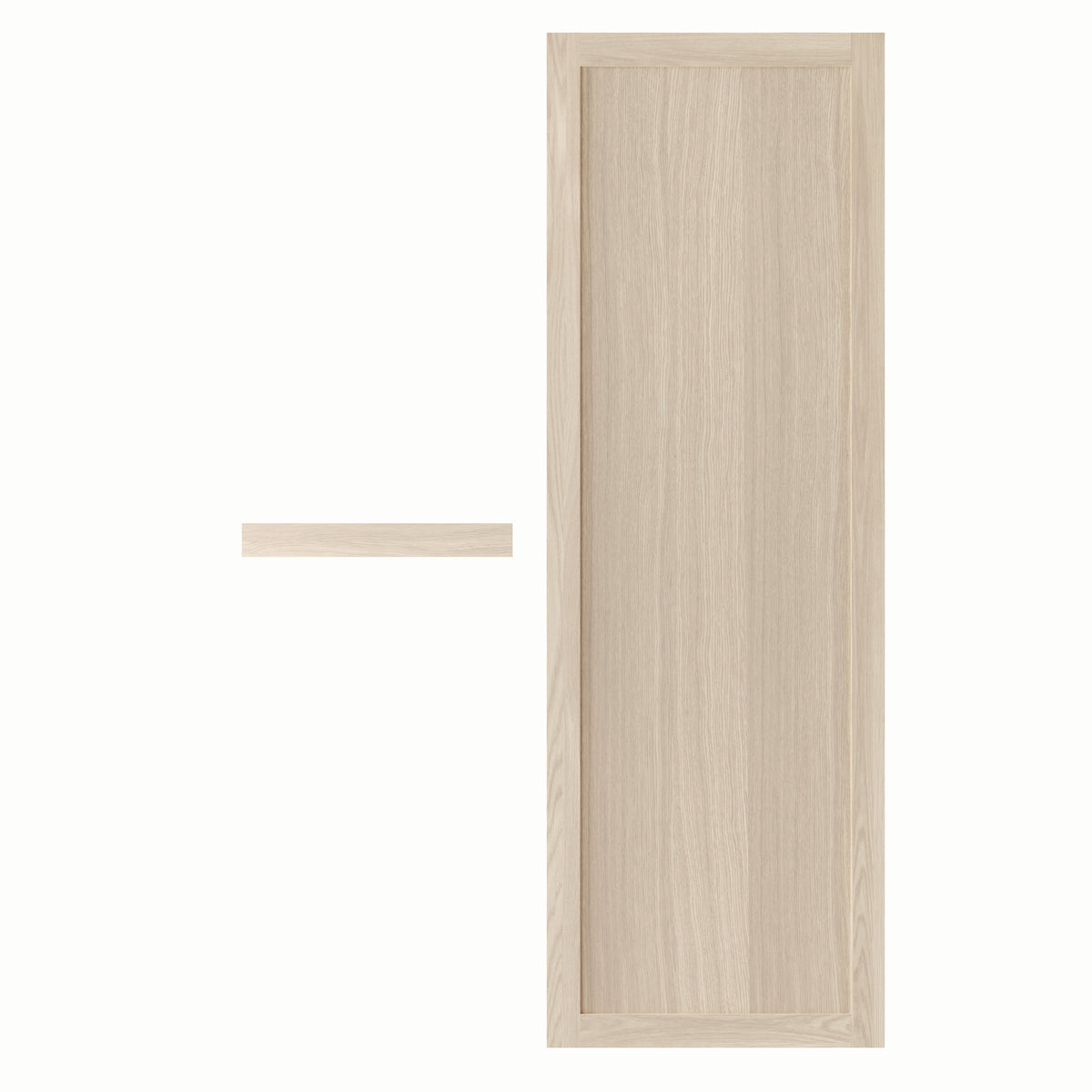 Frente de mueble de roble con vidrio