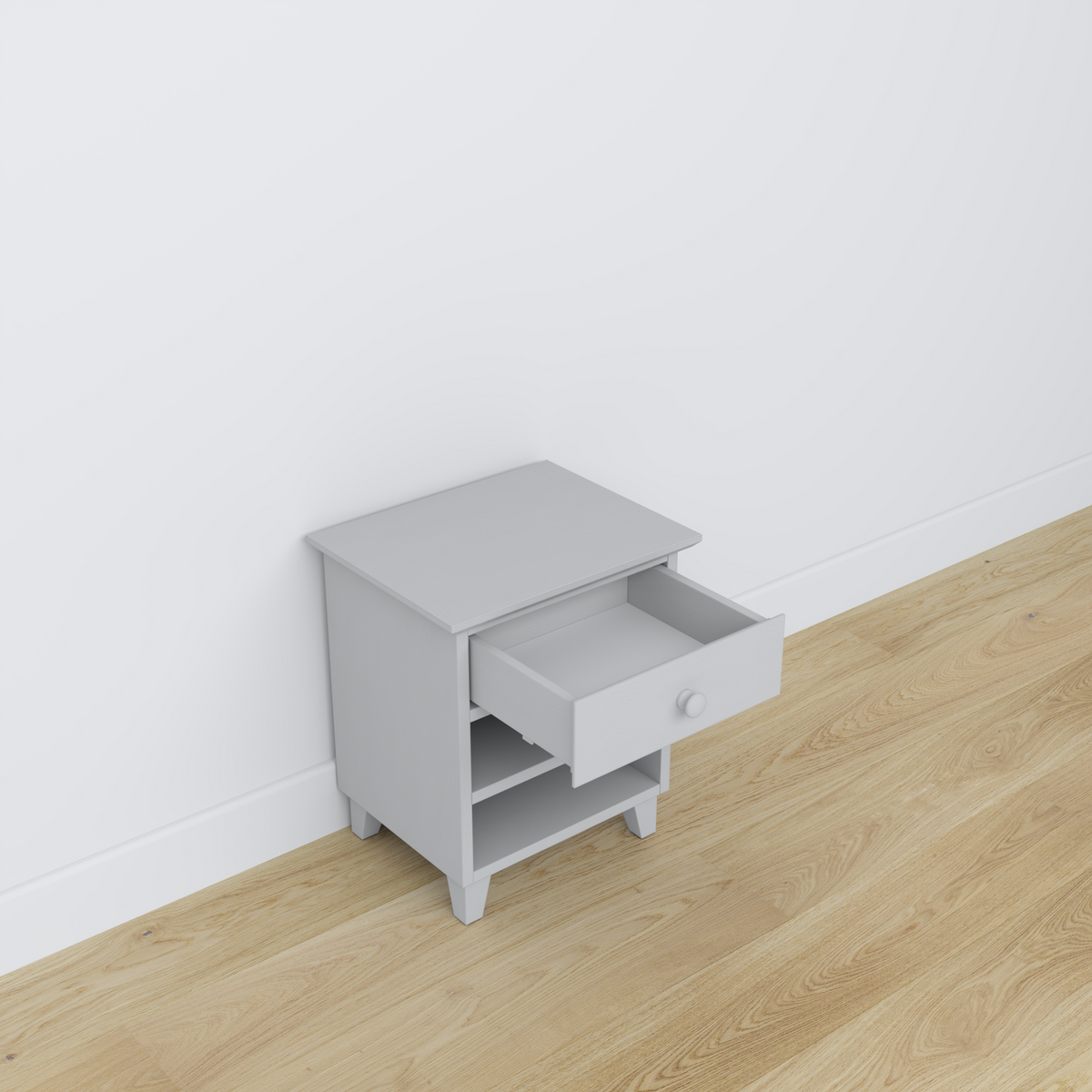 Wooden bedside table 1S N02 Scandi grey