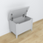 Wooden chest Scandi grey