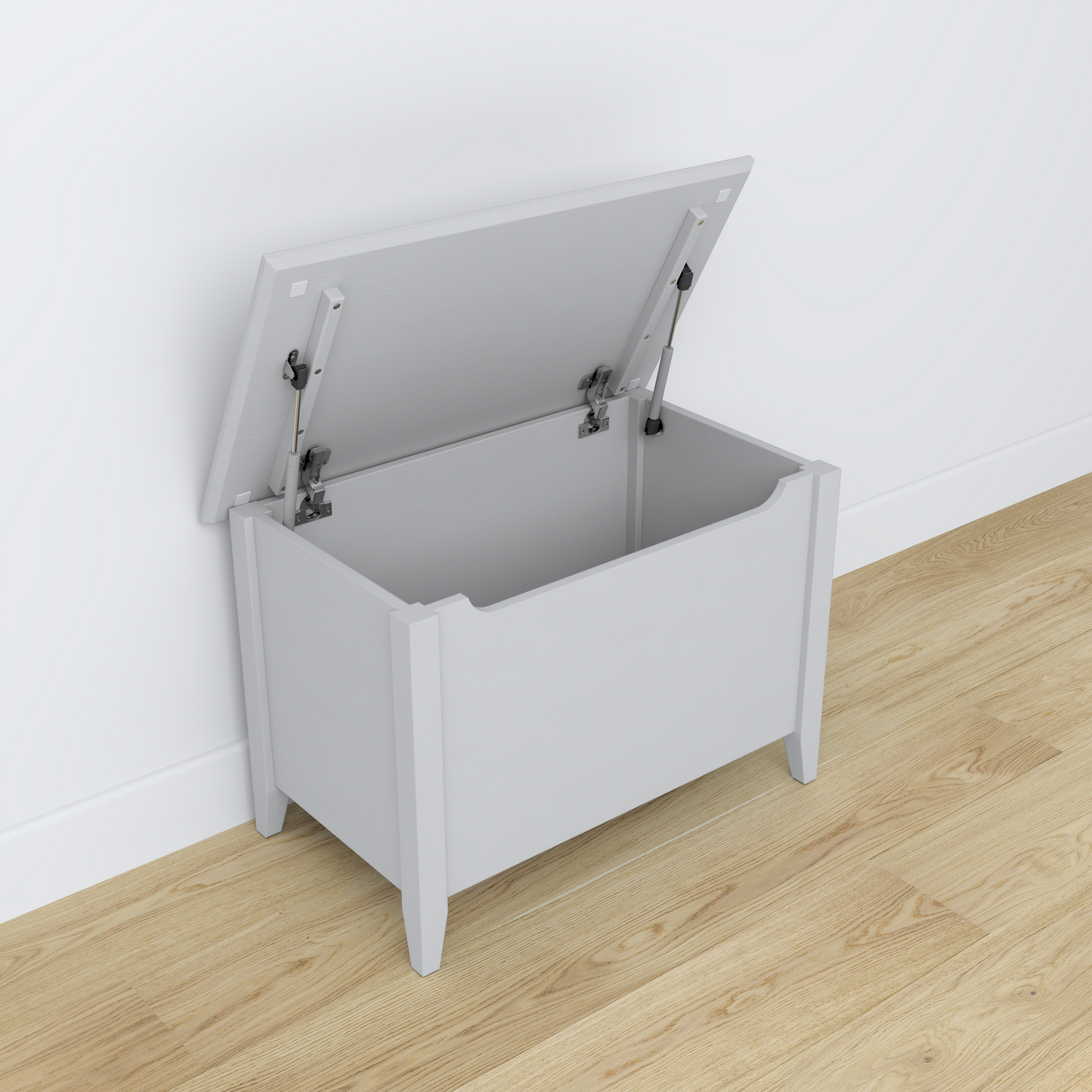 Wooden chest Scandi grey